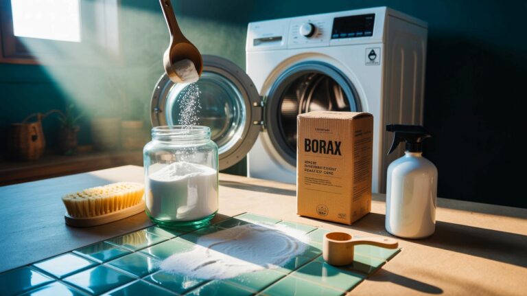 Illustration of borax (sodium borate) returning in 2025 as a multipurpose household cleaning staple